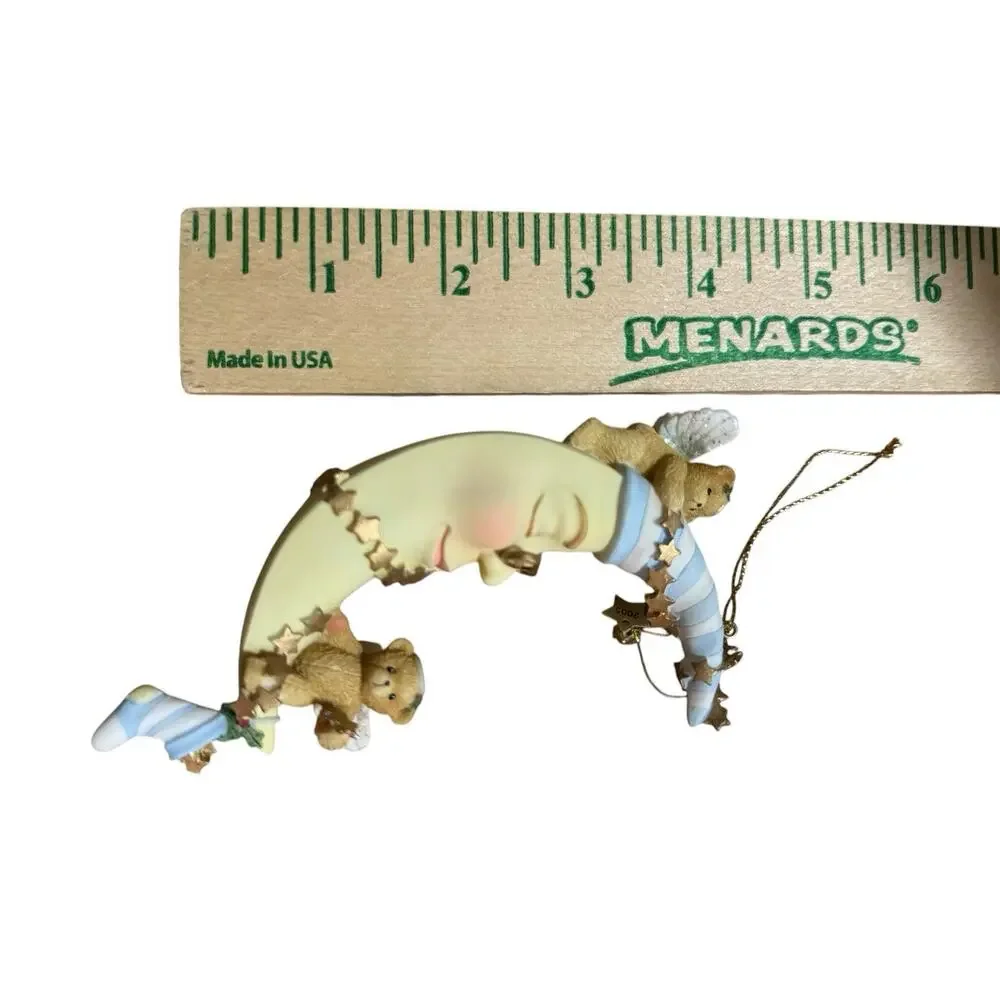 2005 CHERISHED TEDDIES BEAR ASLEEP/MOON HANGING‎ ORNAMENT In Box Vintage